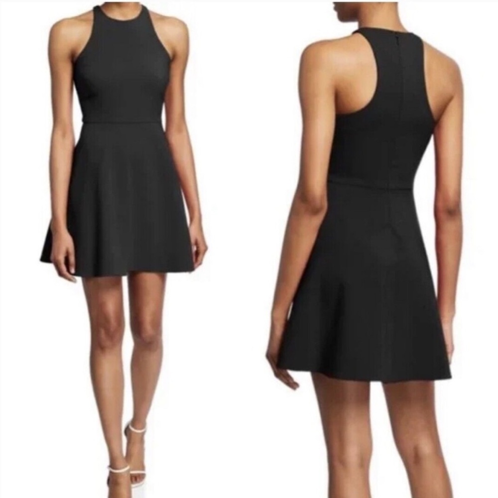 Likely Black Sleeveless Fit-and-Flare Mini Dress